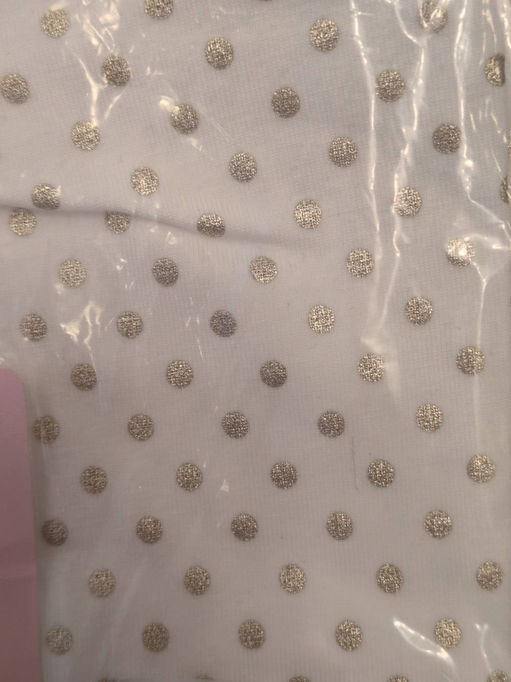 Crewcuts Girl's Leggings White Gold Polka Dot Size 12 NWT - Picture 3 of 4